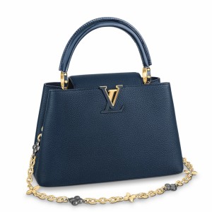 Louis Vuitton Capucines MM Bag in Taurillon Leather with Chain M59209