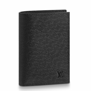 Louis Vuitton Passport Cover In Black Taiga Leather M64503
