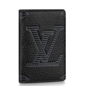 Louis Vuitton Pocket Organizer In Taurillon Shadow Leather M80038