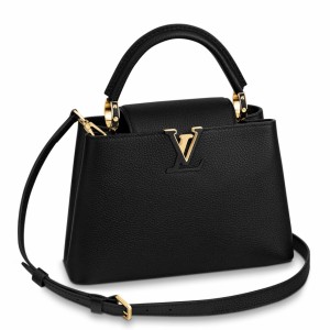 Louis Vuitton Capucines BB Bag in Black Taurillon Leather M94755