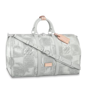 Louis Vuitton Keepall Bandouliere 50 Bag In Damier Salt Canvas N50069