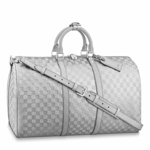 Louis Vuitton Keepall Bandouliere 50B Bag In Glitter Leather N58041