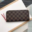 Louis Vuitton Clemence Wallet In Damier Ebene Canvas N60534