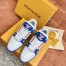 Louis Vuitton Men's LV Trainer Sneakers In Blue/White Leather