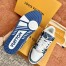 Louis Vuitton Men's LV Trainer Sneakers In Blue Denim with Leather 