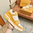 Louis Vuitton Men's LV Trainer Sneakers In Yellow Denim with Leather