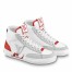 Louis Vuitton White Charlie Sneaker Boots With Red Detail