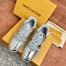 Louis Vuitton Men'sLV Trainer Sneakers In Metallic Canvas